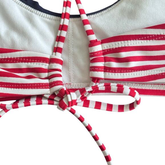 XHILERATION Target Red White and Blue Stars and Stripes USA Bikini Top Sz M - Picture 5 of 9
